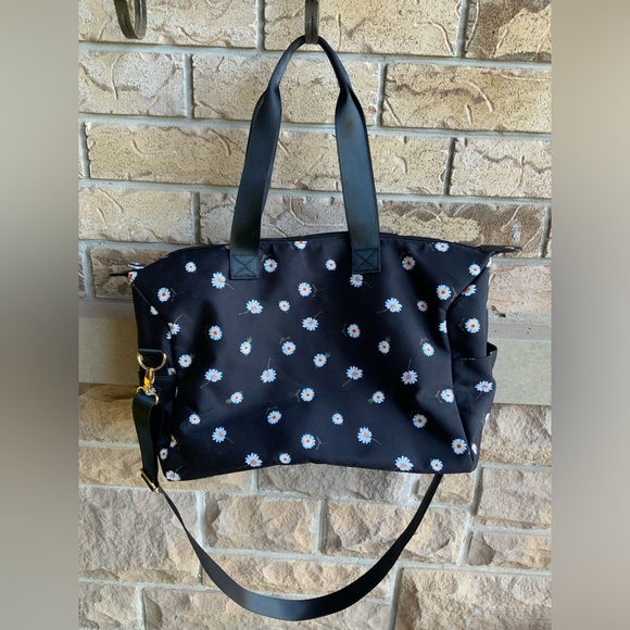 ALICE + OLIVIA Daisy Floral Black Over Night Travel Duffle Bag Brand NEW Women - Picture 14 of 15